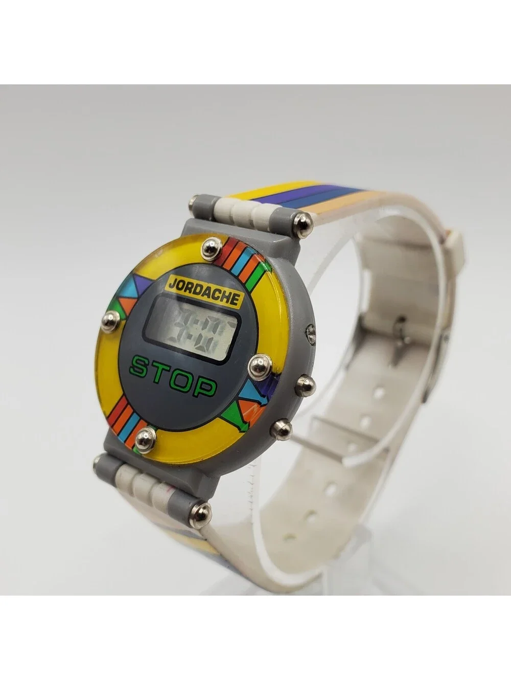 Vintage Jordache Colorful Quartz Watch 29mm New Battery